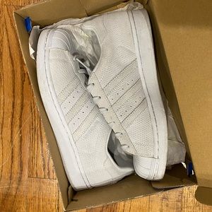 Grey Suede Adidas Superstars Sneakers - Men’s/Kid’s Size 6 / Women’s Size 7.5